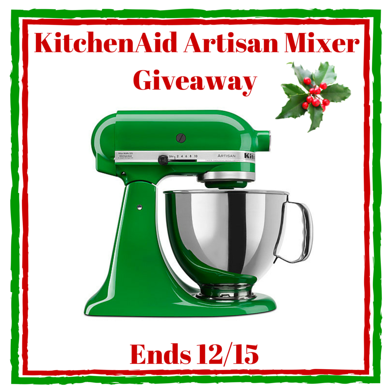 Holliday KitchenAid Artisan Mixer Giveaway - scrumptiousmoms