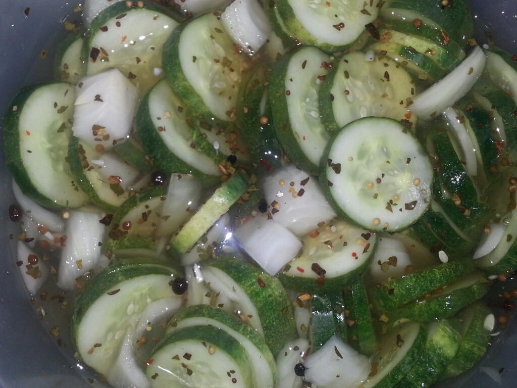 I love home-made Refrigerator Dill Pickles!  I know what I am getting and can control the amount of heat and acidity in them.  I grow my own cucumbers in our greenhouse and pickle them.  But you can pick up special pickling cucumbers at a farmers market or try growing them yourself. 