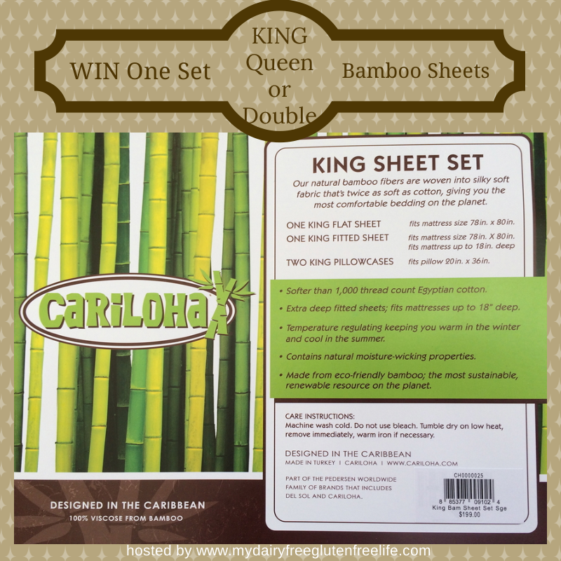  Cariloha Bamboo Sheet Set Giveaway