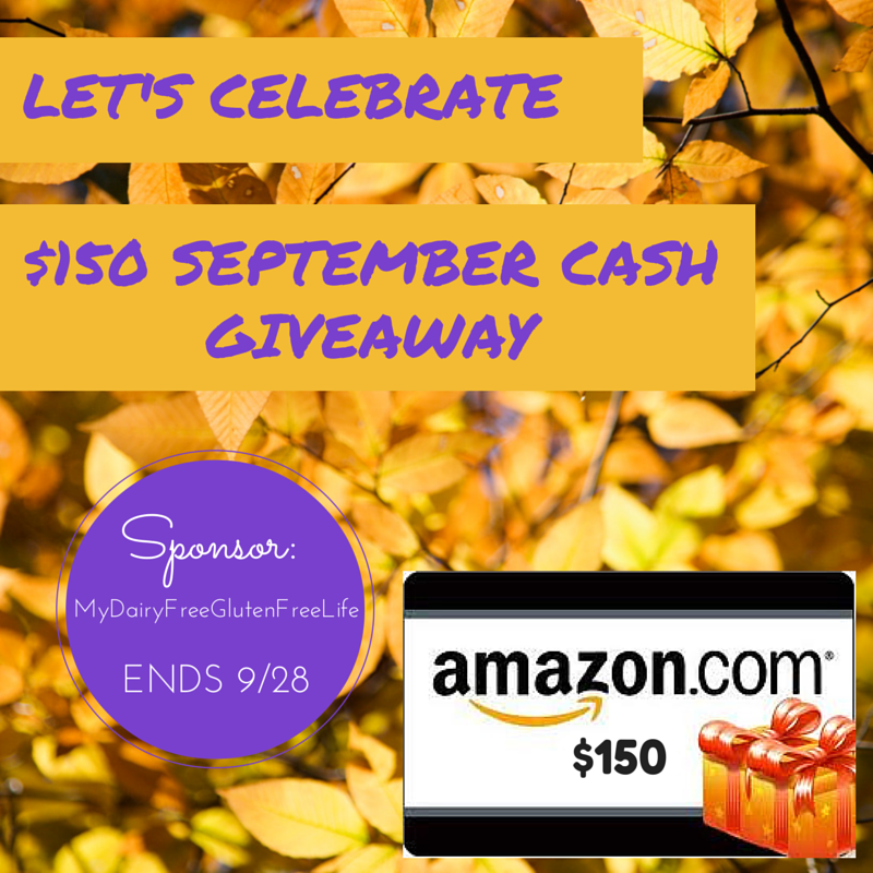 Let's Celebrate $150 September Cash Giveaway