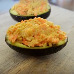 If you're looking for a meal that's easy to prepare and light, yet high in protein and very healthy look no further.  This Chickpea Salad Stuffed Avocado is the perfect quick and easy meal to whip up, and is gluten free and vegan.  