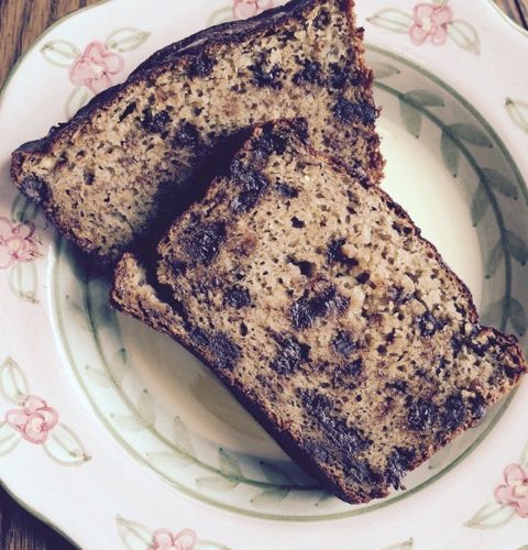 I found this recipe from Ambitious Kitchen for Banana Chocolate Chip Bread.  It uses only besan flour as the grain!  