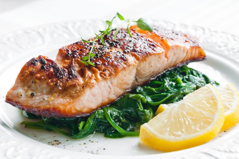 Charred Sugar Rub Crusted Alaska Salmon